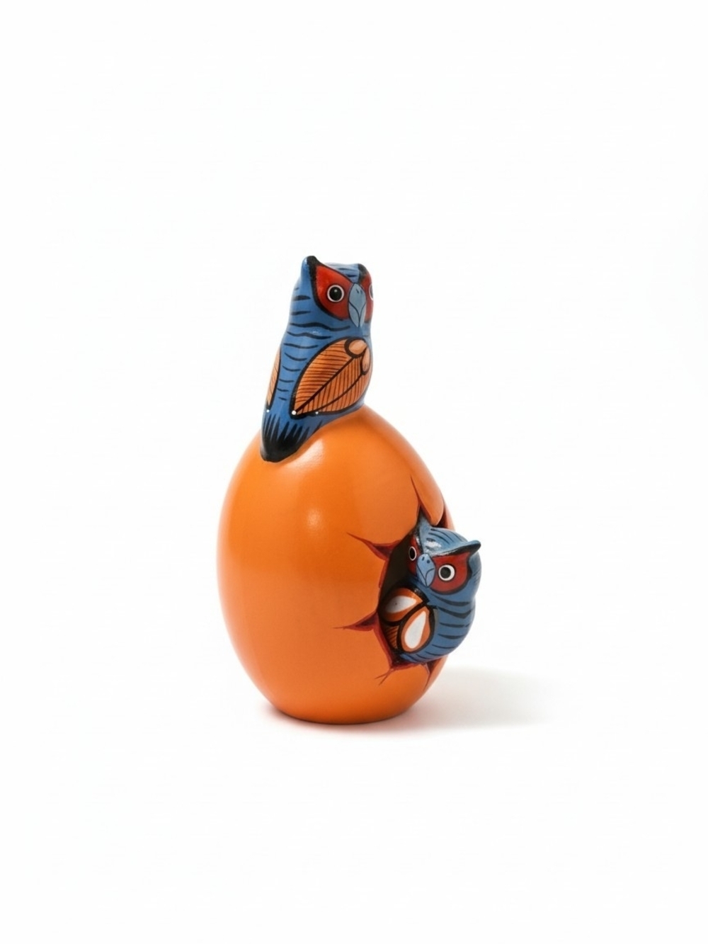 Bright Orange Decorative Egg Accent